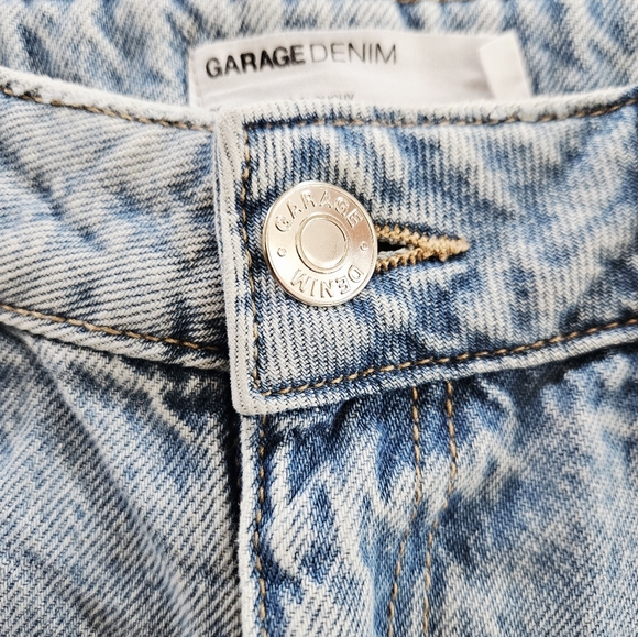 Garage Light Wash Distressed '90s Grunge High Rise Relaxed Fit Cargo Jeans 25 - Picture 4 of 10